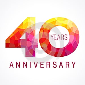 40 years old celebrating fiery logo.