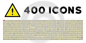 400 Accident Warning Icons - Vector Icon Set