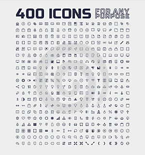 400 Universal Icons for Any Purpose