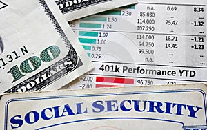 401k charts and social security