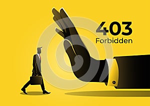 403 Forbidden Sign Concept Illustration
