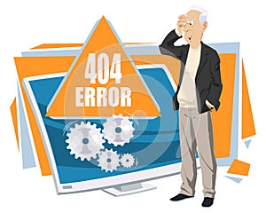 404 error abstract concept. Funny people