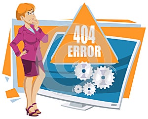 404 error abstract concept. Funny people