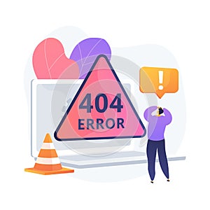 404 error abstract concept vector illustration.