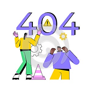 404 error abstract concept vector illustration