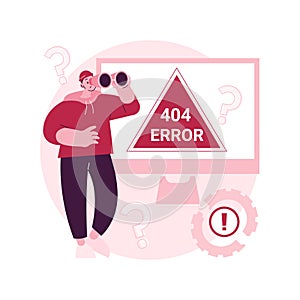 404 error abstract concept vector illustration.