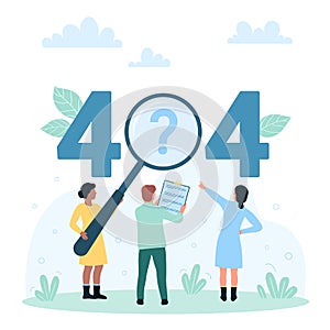 404 error, disconnected status, tiny people of technical support team search failure