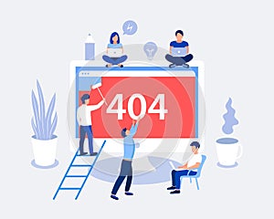 404 error page design concept.