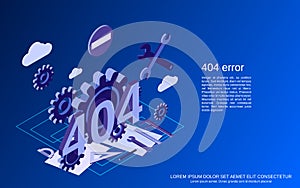 404 error page vector concept illustration