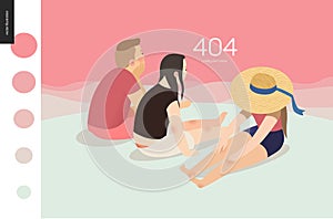 404 error web page template - picnic