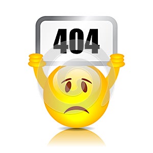 404 mistake vector sign