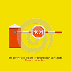 404 Page not Found Design Template. 404 Error Page Concept. Link to Non-Existing Domain. Vector Illustration