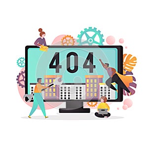 404 page not found error vector concept illustration