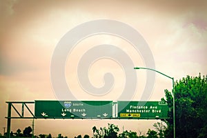 405 freeway sign in Los Angeles