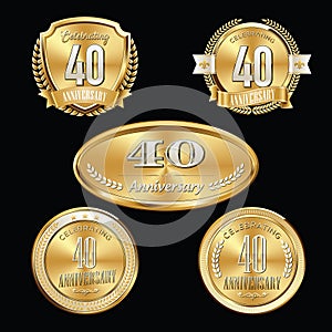 40th Anniversary emblems set