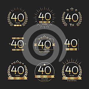 40th anniversary logo collection.