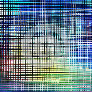 410 Digital Abstract Grid: A futuristic and abstract background featuring a grid of abstract shapes in digital and vibrant color