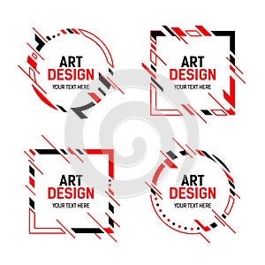415_Vector frame for text Modern Art graphics for hipsters stylish