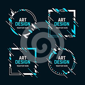 418_Vector frame for text Modern Art graphics for hipsters stylish