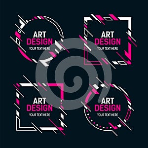 419_Vector frame for text Modern Art graphics for hipsters stylish