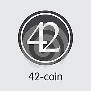 42-Coin Cryptocurrency. Vector 42 Icon.