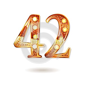 42 years anniversary celebration logotype