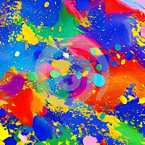 433 Abstract Paint Blobs: A vibrant and dynamic background featuring abstract paint blobs in bold and energetic colors that crea