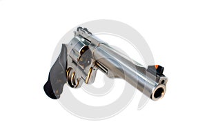 44 magnum revolver isolated wide angle view