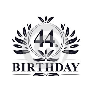 44 years Birthday logo, 44th Birthday celebration