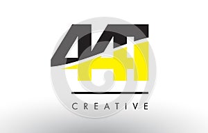 441 Black and Yellow Number Logo Design.