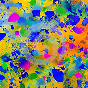 447 Abstract Paint Blots: An artistic and expressive background featuring abstract paint blots in bold and vivid colors that cre