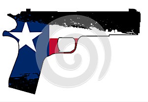 45 Automatic With Texan Flag