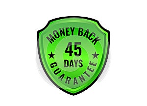 45 day money-back guarantee sign vector image