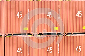 45 feet high freight containers