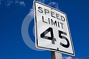 45 mph sign
