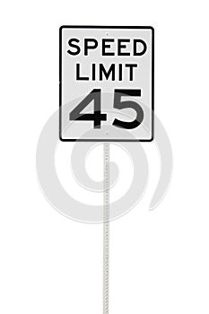 45 mph Sign
