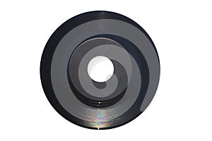 45 rpm single record with large central hole and gray label
