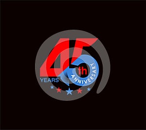 45th Years Anniversary Celebration Design