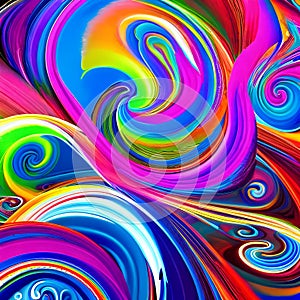 467 Abstract Ink Swirls: An artistic and expressive background featuring abstract ink swirls in bold and vivid colors that creat