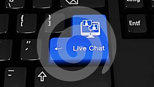 474. Live Chat Rotation Motion On Computer Keyboard Button.