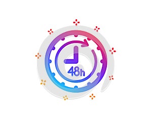 48 hours icon. Delivery service sign. Vector