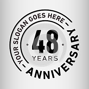 48 Years Anniversary Celebration Design Template. Anniversary vector and illustration. Forty-eight years logo.