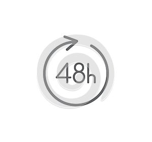 48h Delivery Line Icon