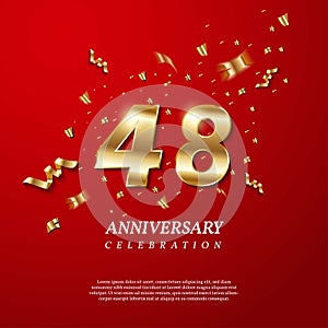 48th Anniversary celebration. Golden number 48