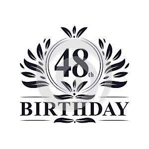 48th Birthday logo, 48 years Birthday celebration