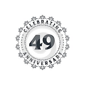 49 anniversary celebration, Greetings card for 49 years anniversary