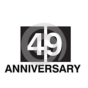 49 Year Anniversary Celebration Vector Template Design Illustration