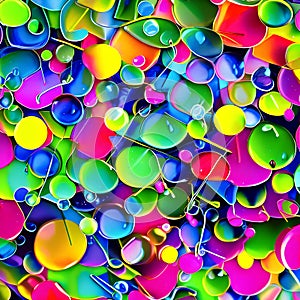 493 Abstract Ink Drops: A vibrant and dynamic background featuring abstract ink drops in bold and energetic colors that create a