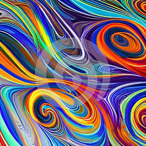 497 Abstract Paint Swirls: An artistic and expressive background featuring abstract paint swirls in bold and vibrant colors that