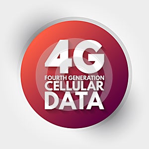 4G - fourth generation cellular data text, technology concept background